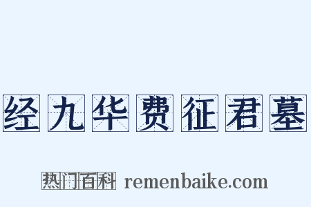 经九华费征君墓是什么意思的图片